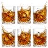Ticfox Set di 6 bicchieri da whisky, bicchieri trasparenti, bicchieri da succo, tazze da caffè, brocche di birra, 300 ml, adatti per bar, hotel, cucine, ristoranti