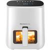Melchioni Family | MARIANNA NEW Friggitrice ad Aria 5L Air Fryer Compatta con Contenitore Antiaderente, Display Touch, 7 Programmi, Timer 60 min, Temperatura 80°-200°C, 1500W