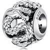 Kerraom Ciondolo Drago Asiatico in Argento Sterling 925 - Perline Charm Bracciali per Donne e Ragazze, Gioiello Mitologico per Rinascita e Nirvana