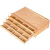 Meeden - Scatola portaoggetti per artisti, con 4 cassetti, portatile, pieghevole, multifunzione, in legno di faggio, con cassetto e scomparti per pastelli, matite, pennelli, timbri