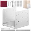 VEVOR Confezione di Supporti per Pali in Legno ca. 8x8 Pollici 203x203mm, Set di Base per Pali Interni in Acciaio Inox per Ancoraggio Pali in Legno Ringhiere, Corrimano di Terrazze, Portici, Argento