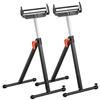 VEVOR Supporti a Rulli, 2 PZ, Supporto a Rulli Pieghevole, Carico di 113 kg Altezza Regolabile 685,8 a 1092,2 mm Pieghevoli per Impieghi Gravosi con Testa a Rulli in Acciaio Lucidato e Guide per Bordi