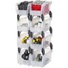 VEVOR Contenitori Impilabili in Plastica, 276 x 140 x 130 mm, 8 Pezzi, Contenitori in Plastica per Organizzare Oggetti in Armadio, Piccole Parti, Forniture per Ufficio, Altri Accessori, Trasparenti