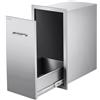 VEVOR Cassetto per Rifiuti da Cucina per Esterni, 320 x 500 x 615 mm, Spazio di Archiviazione Interno, Cassetti Multiuso da Esterni in Acciaio Inox, Capacità 25 kg per Ripiano, per Isola Barbecue