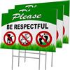 DIMARONGTON 3 cartelli Keep Off Grass con paletto, 30,5 x 20,3 cm, double face, in coroplast, Keep Dogs Off, cartello per cani senza cacca e pipì, cartello per esterni