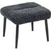 HOMCOM Poggiapiedi con cuscino morbido, Gambe in acciaio, in tessuto chenille, 45 x 41 x 38 cm, Grigio scuro | Aosom Italy