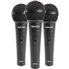 Eikon Kit 3 Microfoni Dinamici per Voce Eikon DM800KIT con Supporto per Staffa Karaoke