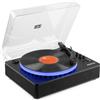 Fenton RP162LED (102.123) Giradischi con bluetooth legno-tessuto LED RGBW, Nero