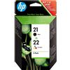 HPE Aruba HP Confezione da 2 cartucce originali di inchiostro nero 21/tricromia 22