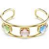 Swarovski Chroma Twist Bracciale Rigido, Gioiello Versatile con Cristalli Multicolore ReCreated, Taglio Cushion, Taglia S, Placcatura in Tonalità Oro, 15,7 x 1,8 cm, 5,5 x 4,5 cm, 2,7 cm