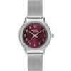 Breil, Collezione Eye To Eye, Orologio Donna Solo Tempo in Acciaio lucido, Bracciale in Maglia Mesh, Quadrante con Effetto Sunray, Lunetta con Pavè di Cristalli, Cassa 30mm