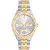 Breil, Collezione Flurry, Orologio Donna, Orologio Multifunzione in Acciaio Lucido Bicolour, Lunetta con 12 Cristalli Bianchi, Quadrante Silver Sunray, WR 10 ATM, Cassa 36 mm