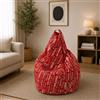 Talamo Italia Dmora Pouf Poltrona a Sacco, Rivestimento in Cotone, 60 x 50 x 80 cm