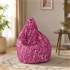 Talamo Italia Dmora Pouf Poltrona a Sacco, Rivestimento in Cotone, 60 x 50 x 80 cm