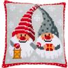 VERVACO Kit Cuscino Punto Croce GNOMI DI NATALE Set Ricamo Principianti Cuscini Gobelin Decorativi ca. 40 x 40 cm Accessori Per Lavoretti Creativi DIY Casa Decor Hobby Adulti Cross Stitch