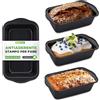 NutriChef Teglie Forno, Teglie da Forno per Pane, Dolci, Stampo Plumcake e Stampo Pane in Cassetta, 30x15x6 cm, Acciaio Carbonio, Antiaderenti, Nero