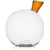 Ichendorf Milano Decanter Trasparente e Ambra | Collezione Travasi | 190 cl | Vetro Borosilicato | Fatto a Mano