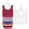 ZEDODIER Confezione da 2 grucce salvaspazio per reggiseni, antiscivolo, da appendere, organizer per armadio, canottiere, reggiseni, cravatte, costumi da bagno, vestiti con spalline, argento