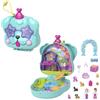 Polly Pocket - Cofanetto Il Compleanno del Cagnolino, playset con 2 micro bambole e 14 accessori, giocattolo da viaggio tascabili, giocattolo per bambini 4+ anni, HKV30