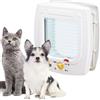 Ferplast Gattaiola, Porta per Gatti, Entrata e uscita controllabile 4 vie, Protezione da Correnti d'Aria, Porticina per Cani Gatti, Taglia S, Bianco