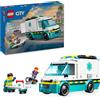LEGO City Ambulanza di Emergenza Giocattolo con 2 Minifigure - Eta 5+