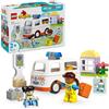 LEGO DUPLO Ambulanza e Autista - Include una Macchina Giocattolo, una Piccola Casa, 2 Figure e Mattoncini di Primo Soccorso - Eta 2+
