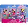 JUSTPLAY Set di personaggi da collezione di Minnie Mouse di Disney Junior, 5 pezzi, statuette da collezione alte 6,4 cm,Just Ploay,Eta 3+