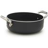 Agnelli Al-Black 5mm Casseruola bassa due manici fondo induzione (Diametro: 20 cm)