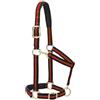 Weaver Equine Weaver Leather Cavezza imbottita regolabile in nylon, rosso, cavallo medio 2,5 cm