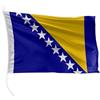 FLAGLY bandiera per barca Bosnia-Erzegovina 30 x 20 cm formato orizzontale - peso del tessuto 115g/m² - stampata, robusta con corda e occhiello, accessori per barca barca a motore
