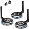 AIMIBO Trasmettitore HDMI Wireless Con 2 Ricevitori - Fino a 4 Display a 50 M, S