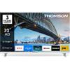 Thomson Smart TV 32" HD Ready LED Google TV Classe E DVB-T2/S2 Bianco 32HG2S15W Thomson
