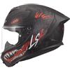 LS2 Casco LS2 FF820 Rapid 3 Kaiju 2 nero rosso opaco