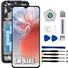 Dinow Schermo per Samsung Galaxy A14 SM-A145F SM-A145M SM-A145P SM-A145R, Schermo di Ricambio per Samsung Galaxy A14 LCD Touch A145 Digitalizzatore con Cornice (con Strumento di Riparazione)