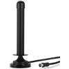 Wicked Chili Antenna DVBT2 HD/DVBT Digital per TV,Radio e PC - Antenna passiva da interno con base magnetica e alta potenza di ricezione (guadagno: 6dBi / lunghezza cavo: 300 cm) nero