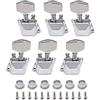 Metallor Set di 6 pezzi di ricambio per chitarra elettrica e acustica, 3L e 3R, cromati