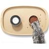 FEELNEEDY Tappetino Ciotola Cane, Tapis Chat Gamelle & Tapis Gamelle Chien, Tappetino Antiscivolo per Cane e Gatto in Silicone, Bordo Alzato, Antisprruzzo, Facile da Pulire (45×30×1.2cm, Beige)