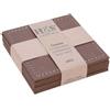 Sottobicchiere quadro in similpelle marrone cm 10x10 (4 pezzi) - Marrone - Similpelle