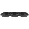 Vassoio 3 scomparti entrée in polistirene nero cm 33,3x11,3x2,3 (3 pezzi) - Nero - Polistirene