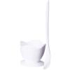 Portauovo con cucchiaio in polipropilene bianco cm 5x4 (4+4 pezzi) - Bianco - Polipropilene