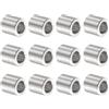 QUARKZMAN 12pz Distanziatore in Acciaio Inossidabile 6.2mm Foro x 10mm OD x 10mm Lunghezza Boccola per Vite Finitura Semplice Distanziatore Metallo Rotondo per Viti Bulloni e Barre M6