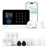 XNY GSM Allarme Casa Senza Fili, WiFi Antifurto Casa Wireless con Controllo APP, 16 Pezzi (Rilevatore di Movimento, Sensore per Porte e Finestre, Sirena, Telecomando), Compatibile con Alexa