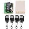 SagaSave DC 12 V Wireless Radio Interruttore Telecomando, 433 Mhz RF Modulo Ricevitore Relè con 4 Trasmettitori per Smart Home Remote Switch