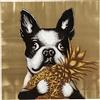 Kare Design Cane Toccato con Ananas, Multicolore, Quadro su Tela, Cane, Cotone, Telaio in Legno di Abete, Dettagli Dipinti a Mano, 80x80x4 cm (H/W/D)
