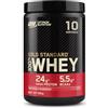 Optimum Nutrition Gold Standard 100% Whey Proteine in polvere per lo Sviluppo e il Recupero Muscolare con Glutammina e Aminoacidi BCAA Naturali, Gusto Delizioso alla Fragola, 10 Dosi, 100g