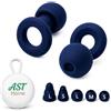 Generico Tappi Orecchie Dormire Antirumore, per Sonno Profondo e Comfort Notturno, Silicone e Memory Foam Morbidi, 5 Misure Incluse, Riutilizzabili con Custodia, AST Home