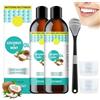 KEORHEZ 2 Pezzi Olio di Cocco per Denti con Raschietto Lingua, Oil Pulling, Oil Pulling Plio di Cocco Denti, Sbiancamento Denti e Gengive Sane, Rinfresca l'alito, Senza Alcool & Fluoro (237ml/Bottiglia)
