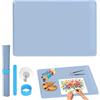 ComPDCVD Tappetino Silicone Pittura, 60 × 40 cm Tappetino da colorare in Silicone, Grande Tappetinos in Silicones con Clip di Assorbimento Magnetico per Arti e Mestieri e Progetti di Bricolage