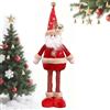YANJINGHE Decorazione natalizia per bambole, Natale Standing Santa Snowman, Babbo Natale in piedi, gambe telescopiche allungabili da 45 cm a 60 cm, bambole di peluche fatte a mano per decorazioni natalizie (A)