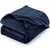 CozyLux Coperta Plaid Pile di Flanella 260gsm, Coperta Letto Singolo/Matrimoniale 150 x 200 cm, Coperta Divano Grande Calda Morbida - Blu Marino